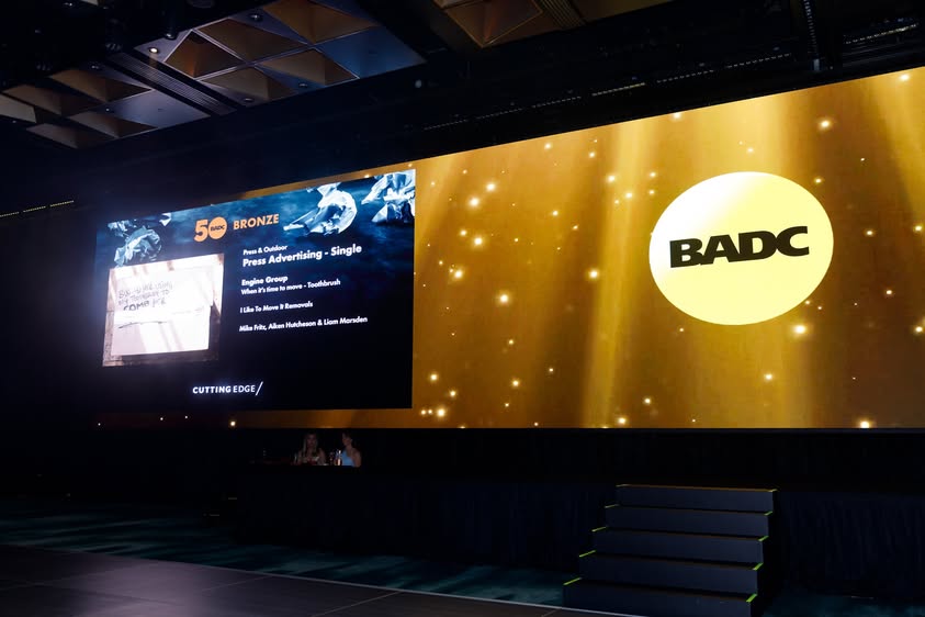 BADC 50th Awards — full stage view with BADC branding
