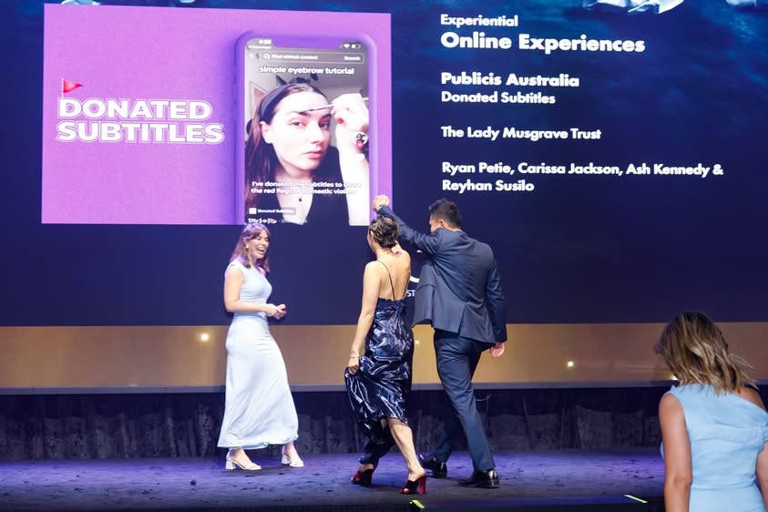 BADC Awards — winners accepting award on stage